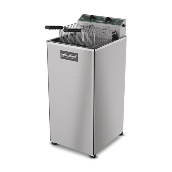 Fritador Óleo Zona Fria Elétrico Reativo 2 resistência 15L Monofásico 220v 8000w FOE15 P - Metalcubas