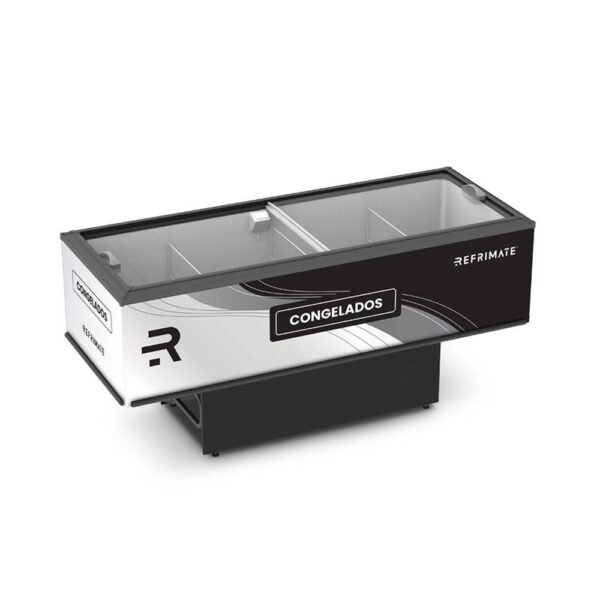 Câmara Horizontal Expositor Ilha Plus de Congelados Vidro Reto 2,00m Eip 2000 Vr New - Refrimate 220v