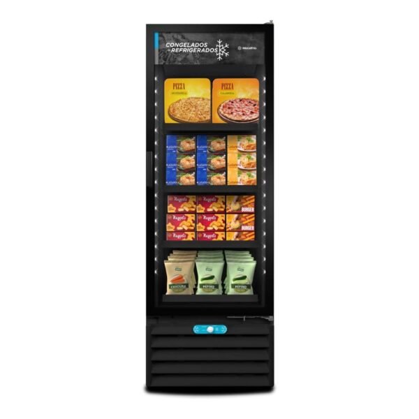 Freezer Conservador Vertical 220V Dupla Ação Porta de Vidro 512 Litros Vf55AH All Black - Metalfrio - Imagem 3