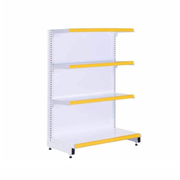 Gôndola 1,40m Ponta Prateleira Supermercado 4 Níveis 40x30 New Plus Amarelo - SA Gôndolas
