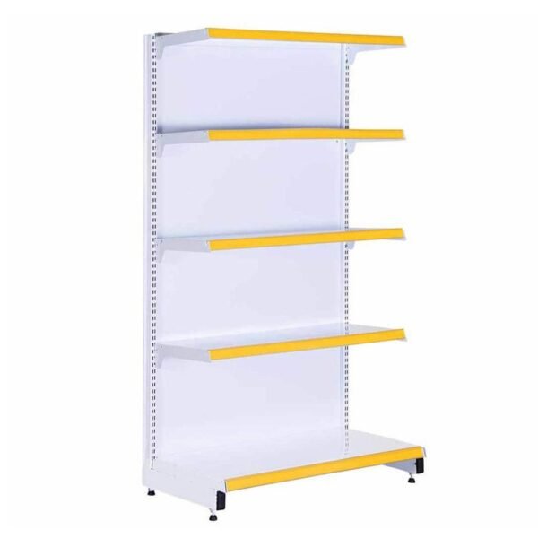 Gôndola 1,70m Parede Inicial Prateleira Supermercado 5 Níveis 40x30 New Plus Amarelo - SA Gôndolas