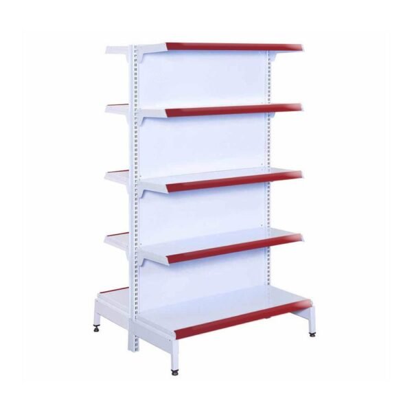 Gôndola 1,70m Central Inicial Prateleira Supermercado 5 Níveis 40x30 New Plus Vermelho - SA Gôndolas