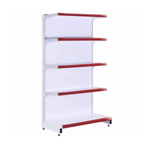 Gôndola 1,70m Parede Inicial Prateleira Supermercado 5 Níveis 40x30 New Plus Vermelho - SA Gôndolas