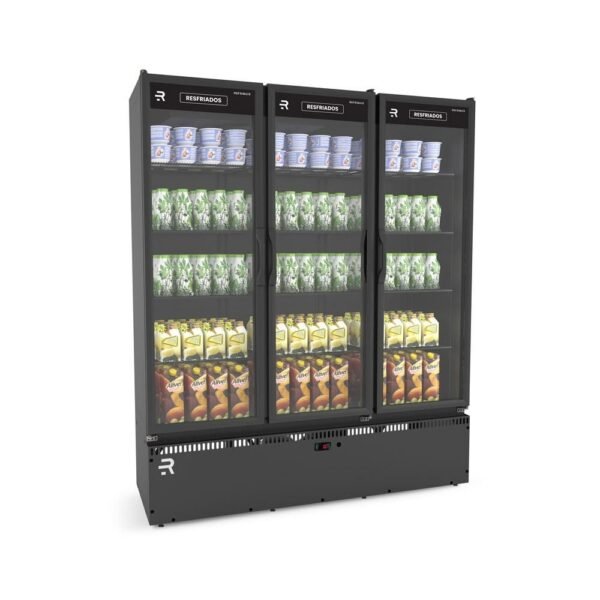 Auto Serviço Vanguard Resfriados 3 Porta 0 a 7ºC ASVR3PPP Preto/Preto 220V - Refrimate
