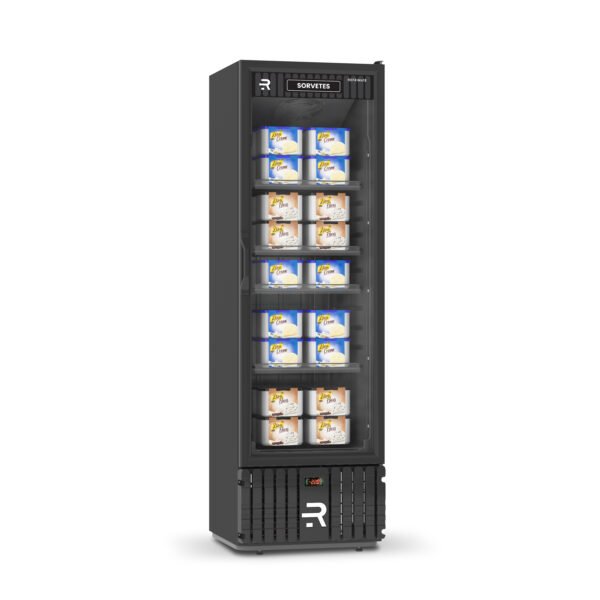 Visa Cooler Sorvete Porta Vidro Aquecido Ar Forçado -22ºC 400L VCS400PVPB 220V - Refrimate