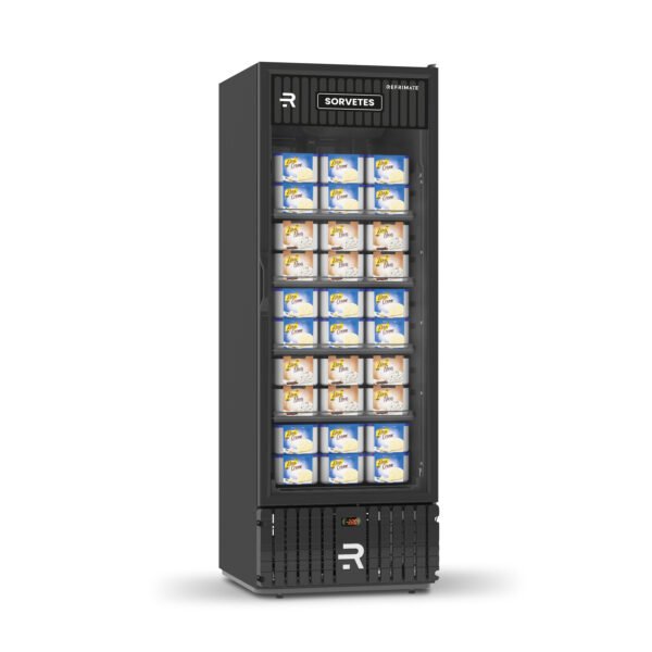 Visa Cooler Sorvete Porta Vidro ar Forçado -22ºc 570l Vcs570pvpp Preto/preto 220v - Refrimate