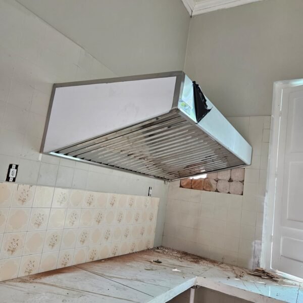 Coifa em aço inox aisi430, 3000x1000mm com filtros inercial removíveis - Irmãos Braun Soluções em Inoxidáveis - Imagem 6